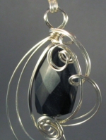 Black Faceted Onyx Pendant